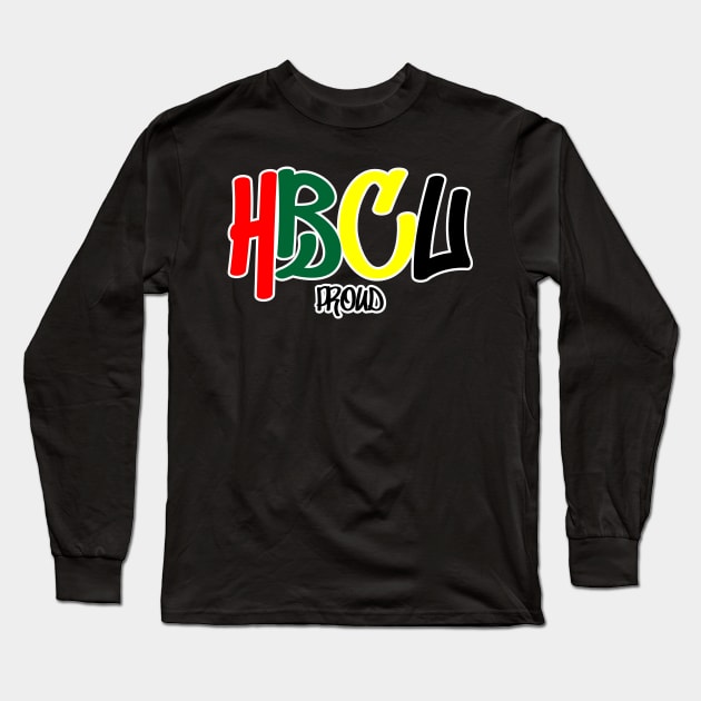 HBCU Proud Graffiti Design Long Sleeve T-Shirt by OTM Sports & Graphics